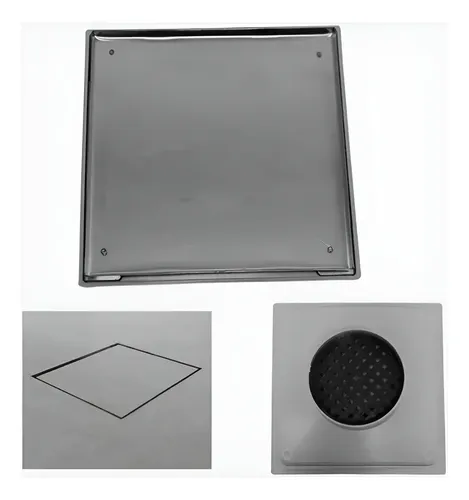 Imagem do produto Calha de Piso ABS 20x20cm com Saída Embutida Mkf