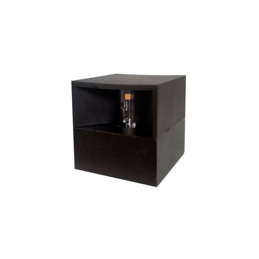 Imagem do produto Arandela LED Cubo Interlight Preta 2W 2700K 4104-AA-S-PM
