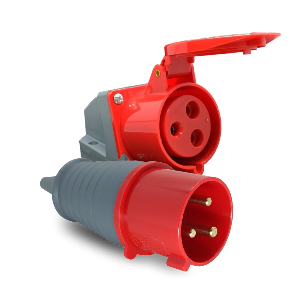 Imagem do produto Foxlux Acoplamento de Tomada 380/440 V 32A 2P+T 9H Vermelho