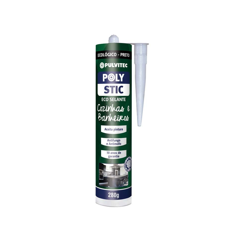 Imagem do produto Pulvitec Cola Selante Polystic Eco CB 280 g Preto