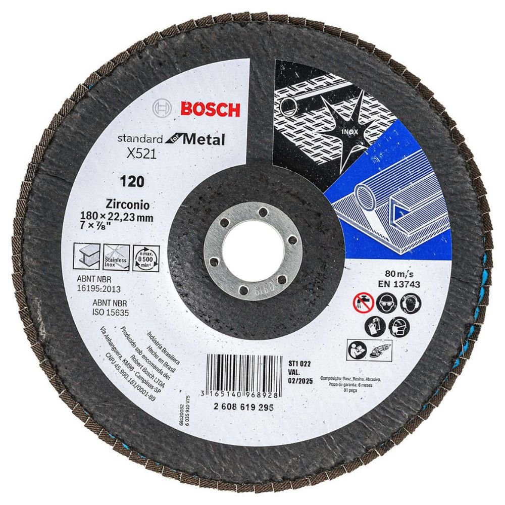 Imagem do produto DISCO LIXA FLAP BOSCH 7  G120 2608607372/2608619295