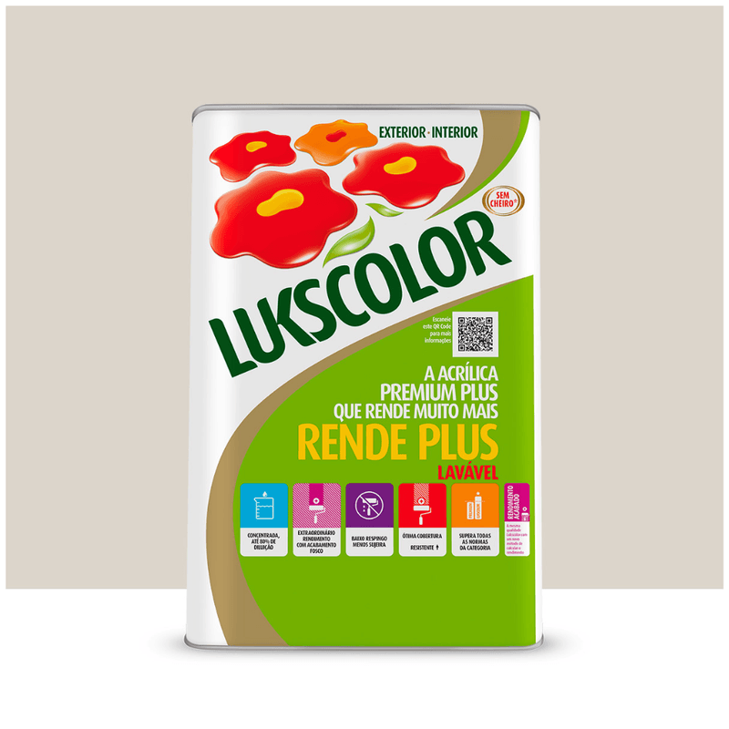Imagem do produto Lukscolor Tinta Acrílica Premium Rende Plus Gelo 18 Litros