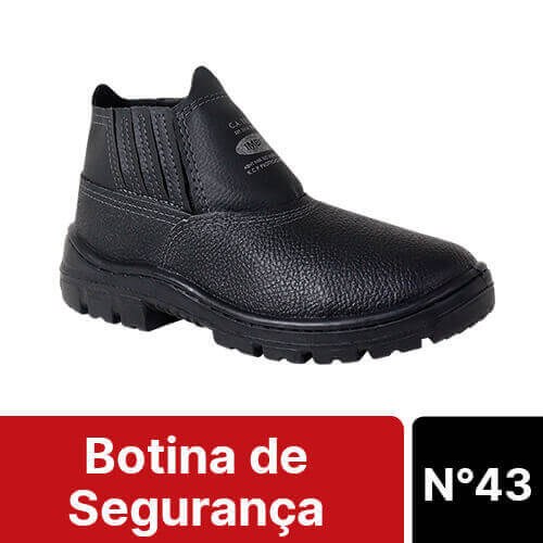 Imagem do produto Toscafer Botina de Segurança 43 Preta S/B - 70008
