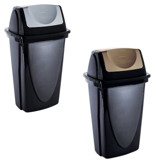Imagem do produto Lixeira Plasútil Ecoblack Basculante 9L Preta