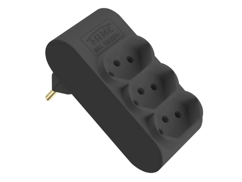 Imagem do produto Fiolux Pino Multiplicador 3 Saídas 2P+T Preto