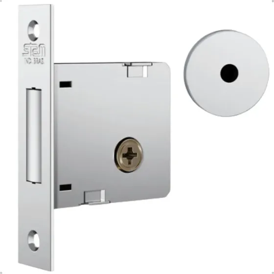 Imagem do produto Stam Fechadura Auxiliar 1004 Espelho Inox Trava