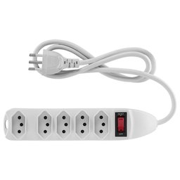 Imagem do produto Protetor Eletrônico Branco com 5 Tomadas 2P + T 10A Bivolt INTELBRAS-EPE-1005BR