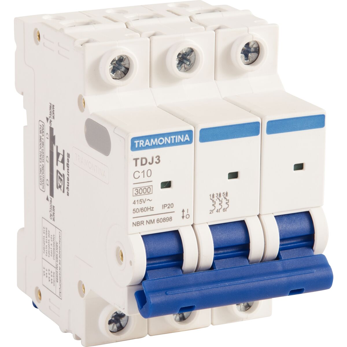 Imagem do produto Tramontina Minidisjuntor TDJ3 3P 63A 3kA curva C