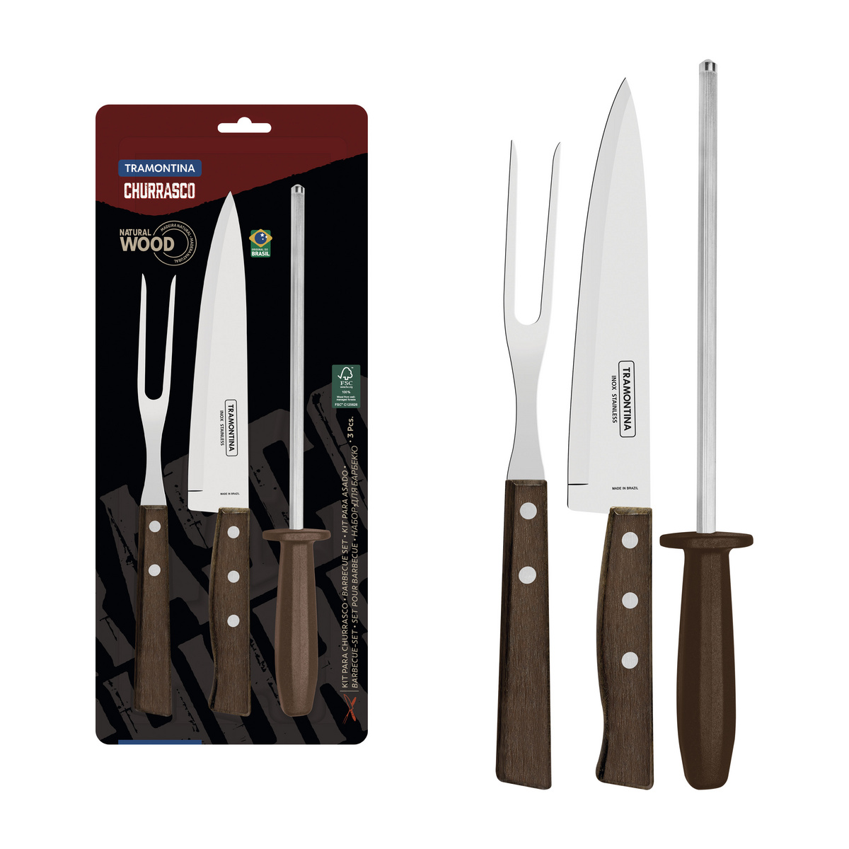 Imagem do produto Tramontina Jogo para Churrasco Tradicional 3 Peças