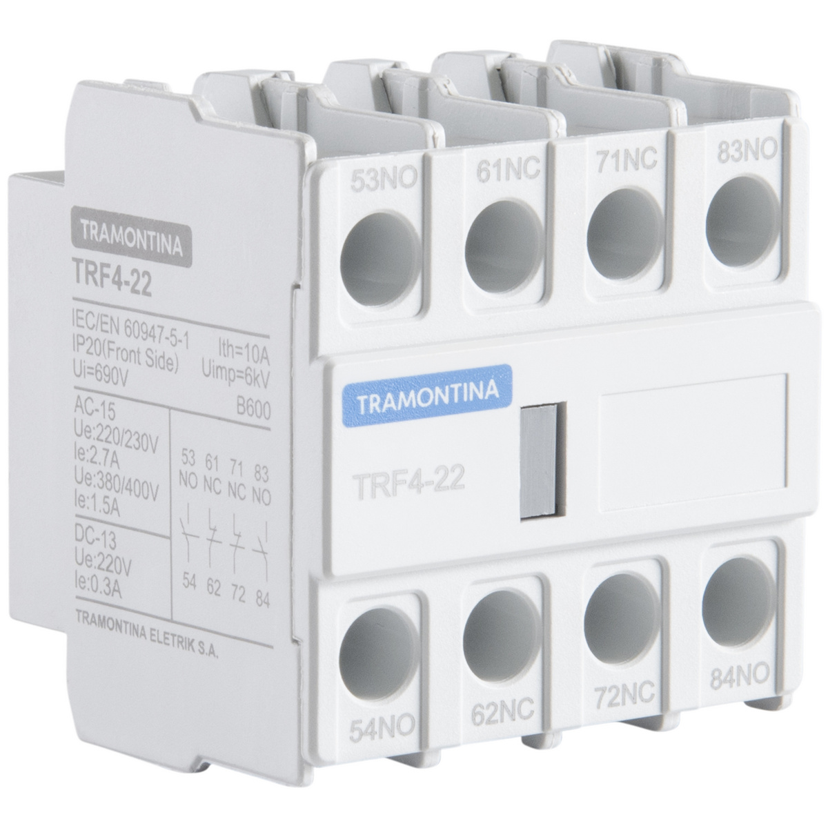 Imagem do produto Tramontina Contato Auxiliar Frontal para Contato TRF4-22 2NA+2NF