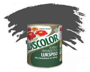 Imagem do produto Lukscolor Tinta Acrílica Premium Lukspiso Cinza 900ml