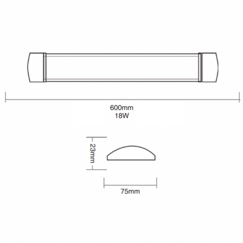 Imagem do produto Pix Luminária de LED Linear Slim 18W 6500K