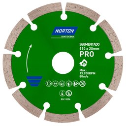 Imagem do produto Disco de Corte Diamantado Pro Segmentado 110x20mm NORTON-000000070184624361