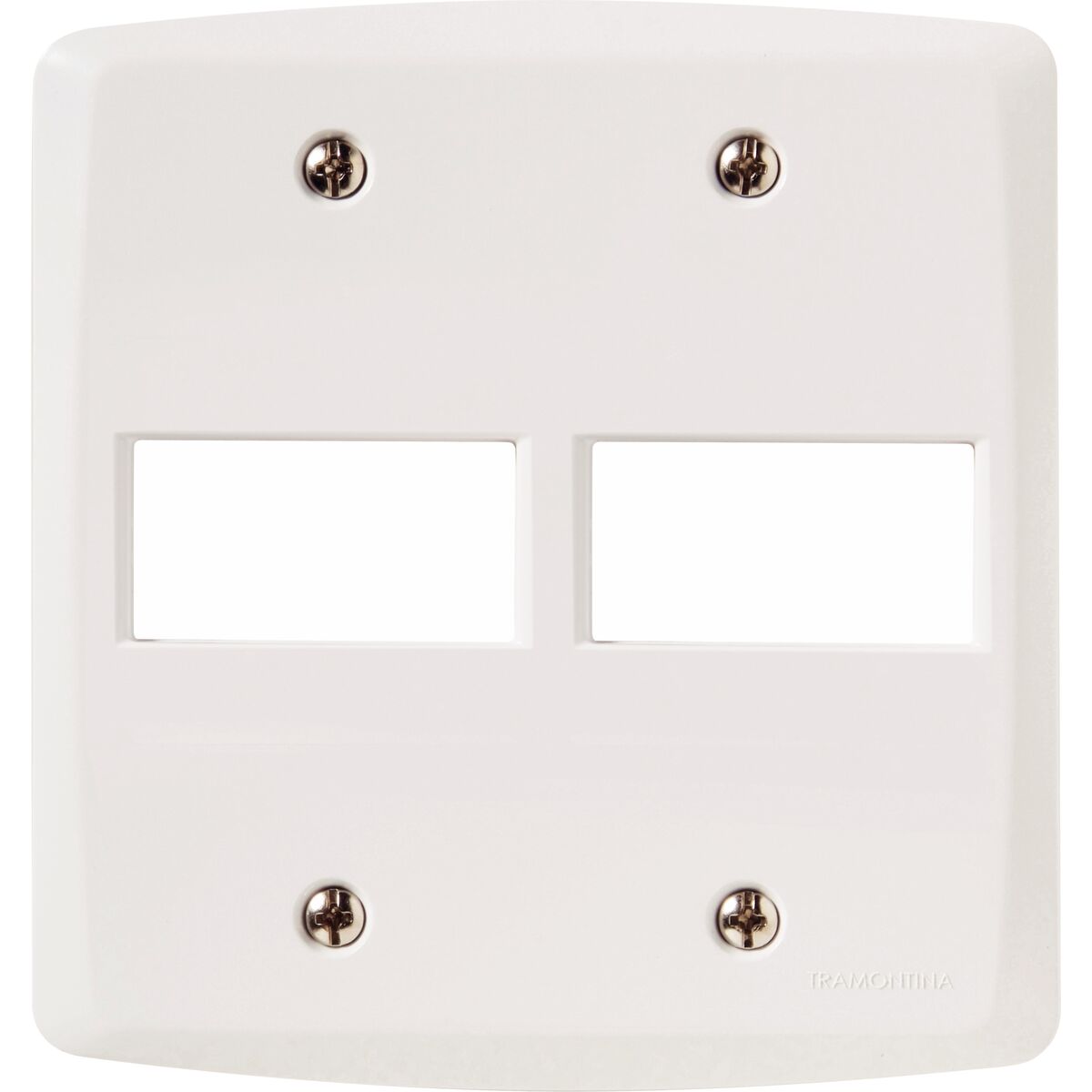 Imagem do produto Tramontina Placa 2 Postos Horizontal 4x4 Lux² Branca