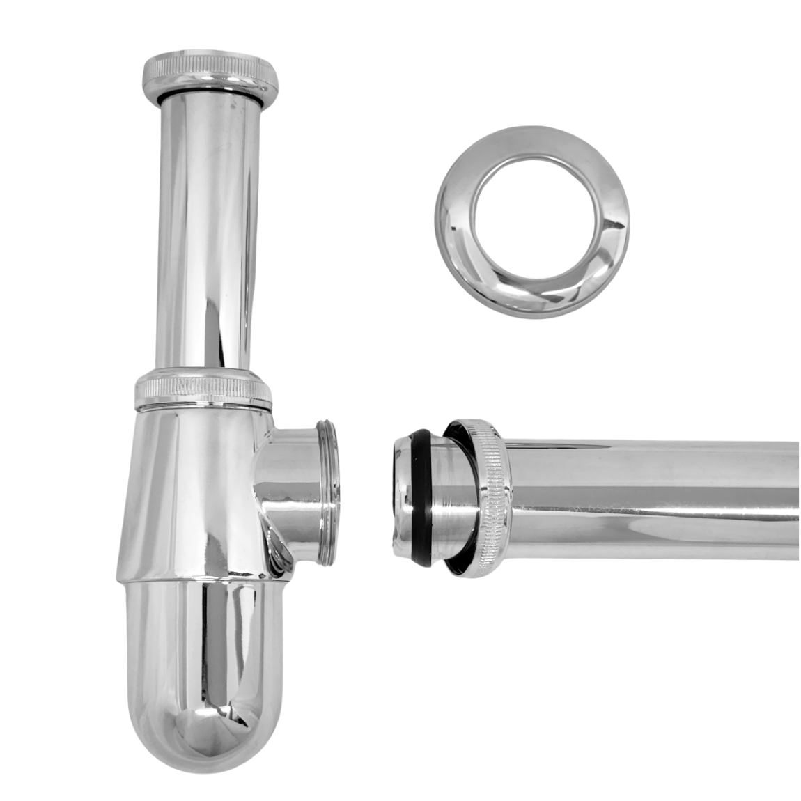 Imagem do produto Ribeiro Metais Sifão Copo para Tanque 1 1/4 x 1 1/2 Cromado Metálico