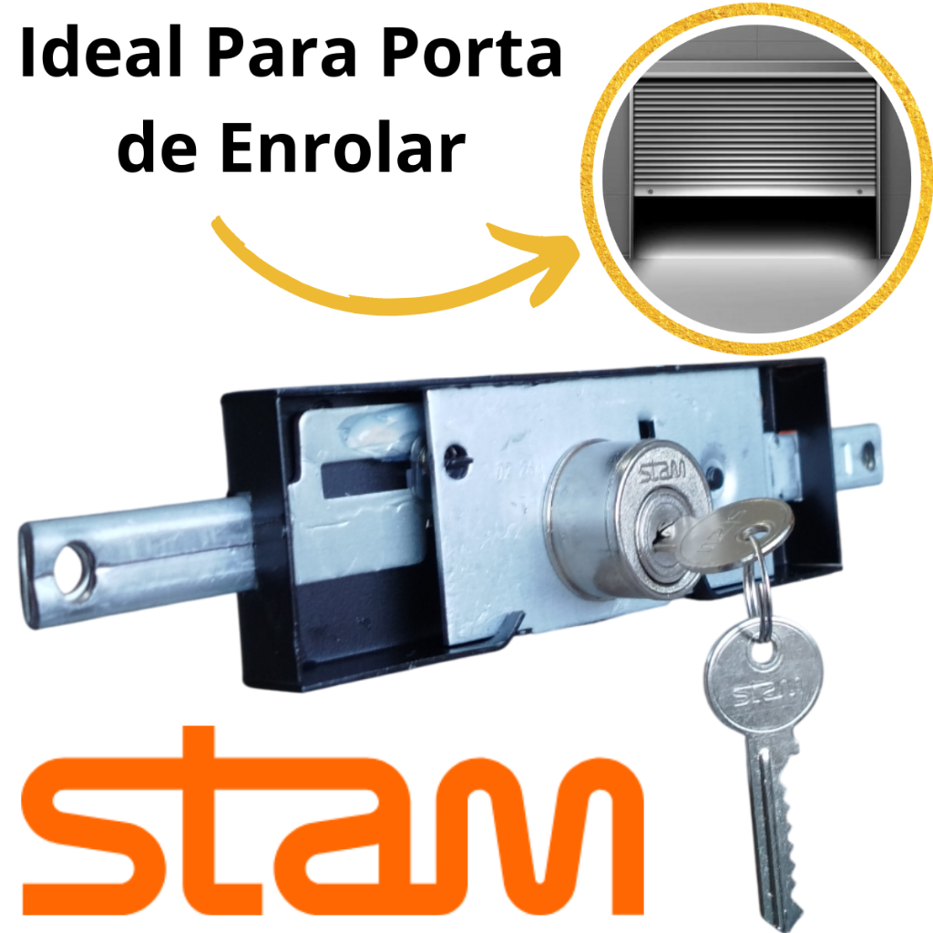 Imagem do produto Stam Fechadura 201 Inox Pt F. Porta Aço