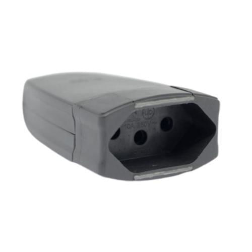 Imagem do produto Pial Legrand Plugue Fêmea Prolongador Reto 2P+T 10A Preto 615955