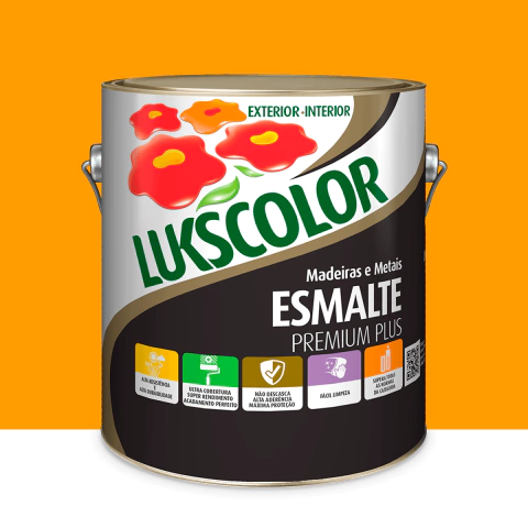 Imagem do produto Lukscolor Esmalte Sintético Secagem Rápida Premium Amarelo Caterpillar 78 3,6L
