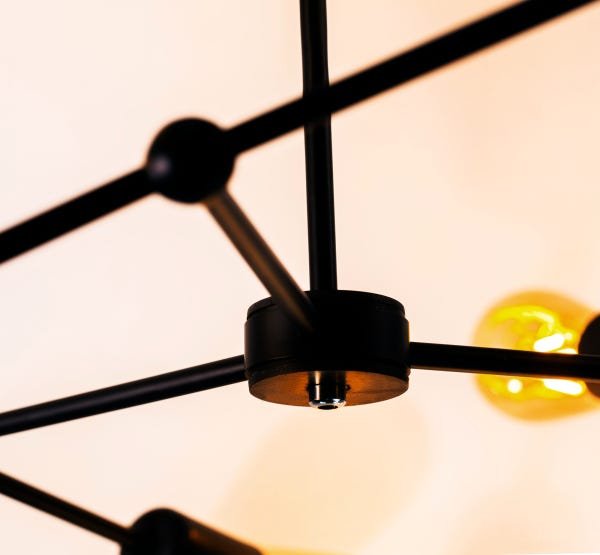 Imagem do produto Rioprelustres Luminária Sputnik 600 Preta Texturizada