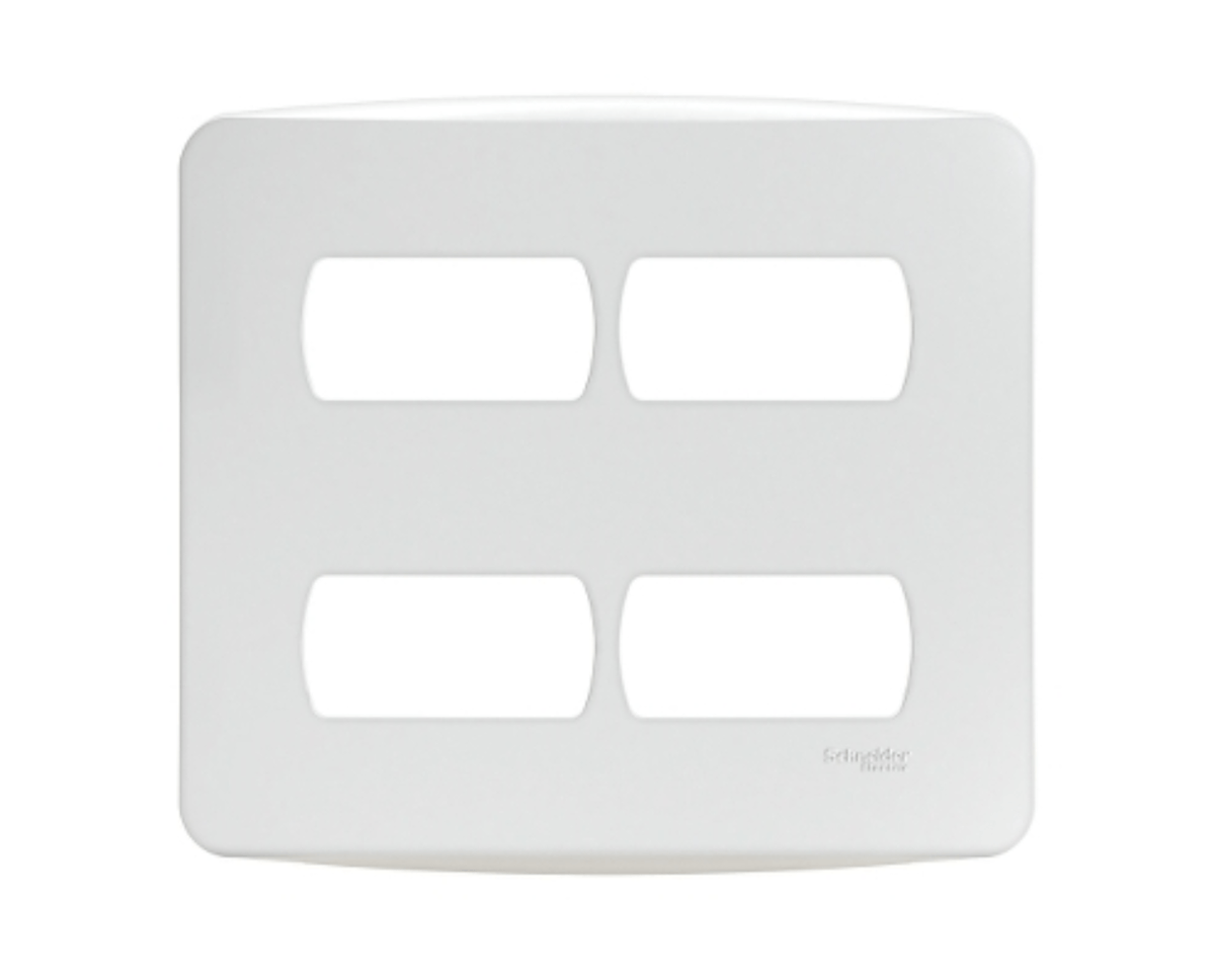 Imagem do produto Pial Legrand Placa 4X4 com 4 Postos Separados (2+2 Postos) Zeffia Branco