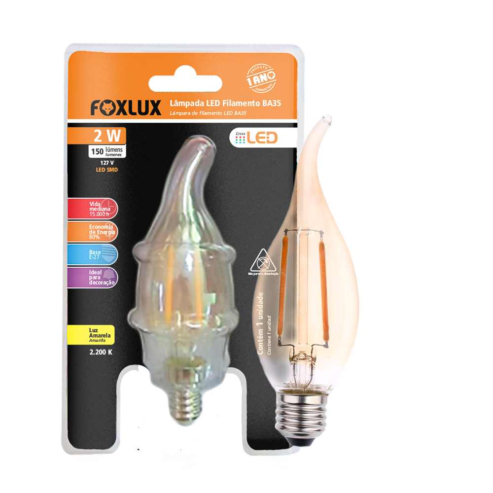 Imagem do produto LAMP LED FILAM DMZ ST64 2200K 4W 220V FOX