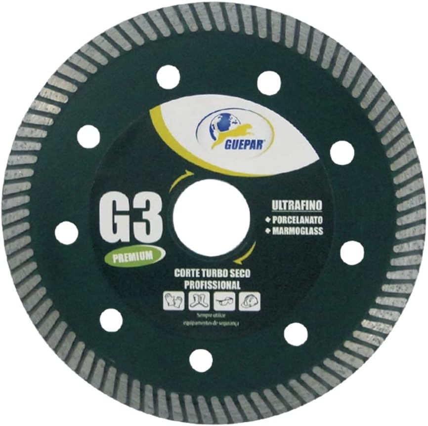 Imagem do produto Guepar Disco de Corte Turbo 110 Seco Porcelanato Profissional G3 Verde