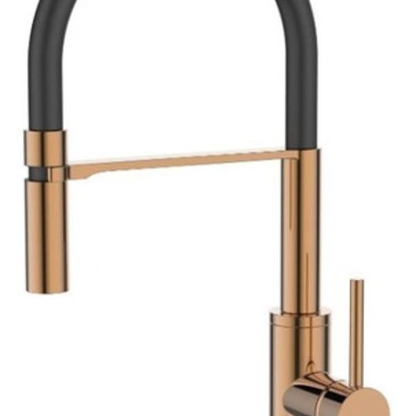 Imagem do produto Jiwi Misturador Monocomando para Cozinha de Mesa Bica Flexível Rose Gold WJ-2245-DB-RG