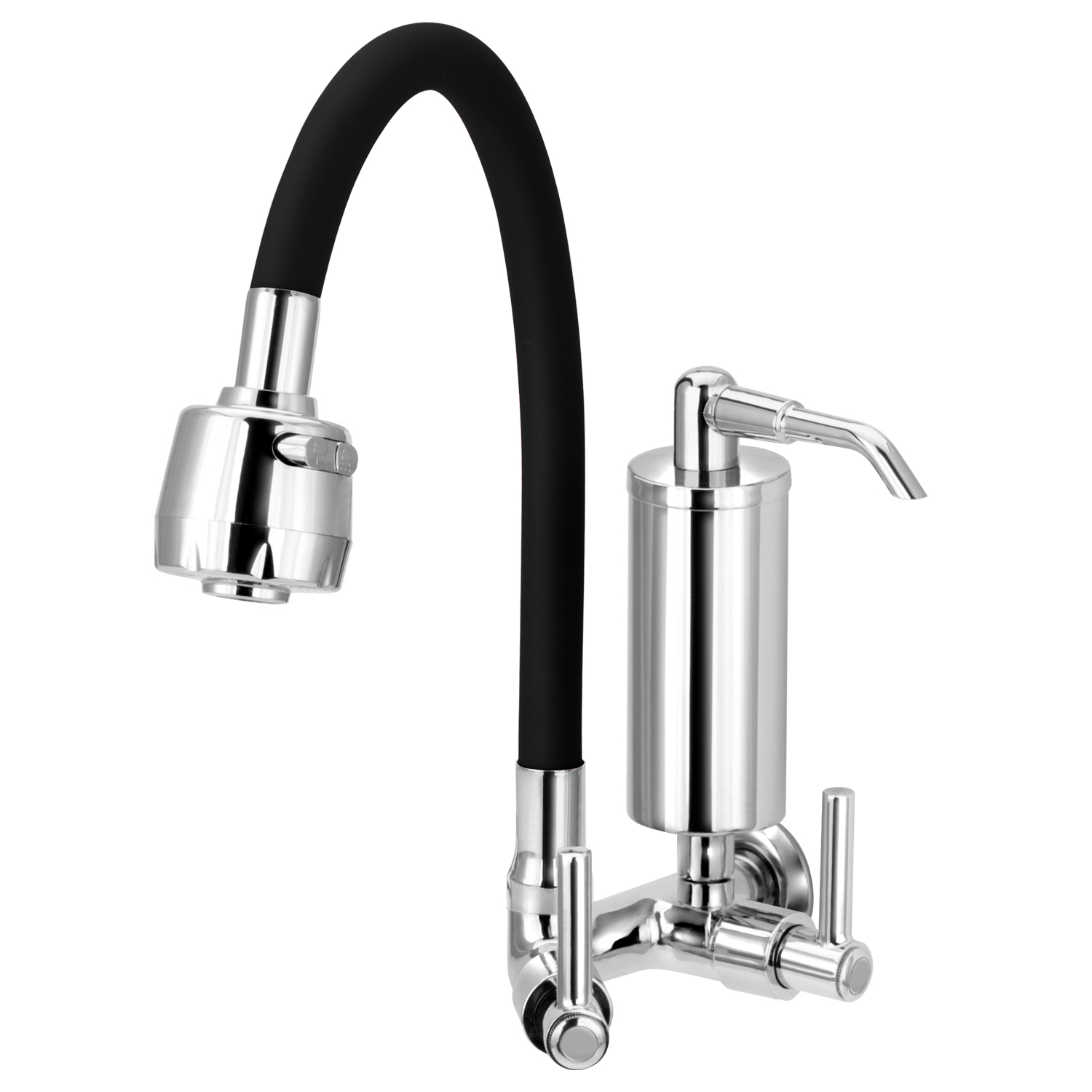 Imagem do produto Ribeiro Metais Torneira de Cozinha de Parede Gourmet Rouse Preta C51