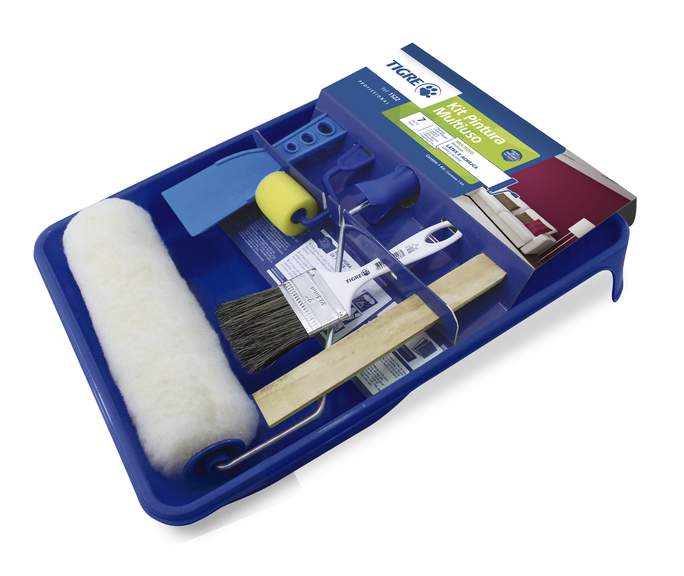 Imagem do produto Tigre Kit para Pintura 1522 Multiuso 7 Peças