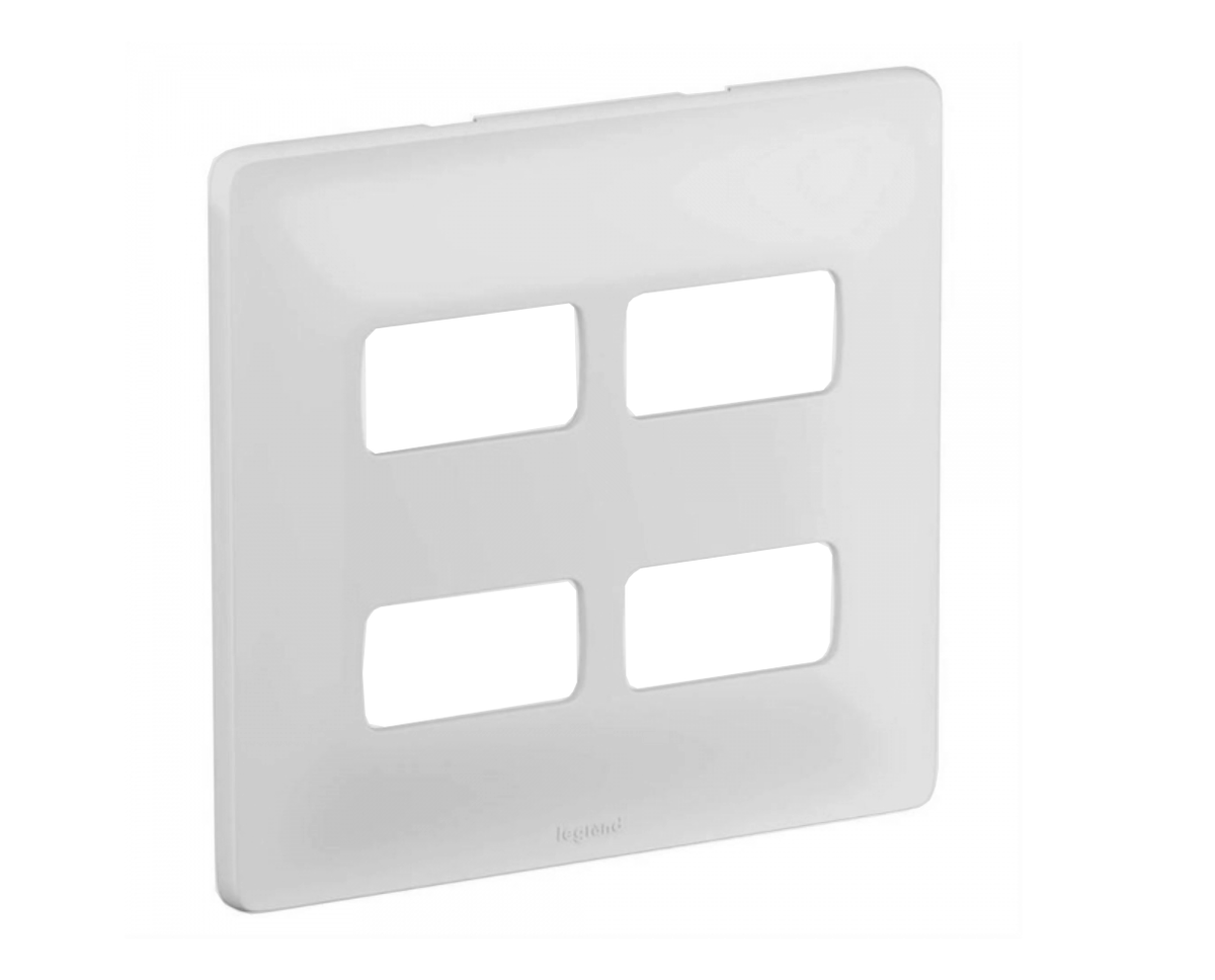 Imagem do produto Pial Plus Placa de Acabamento 4x4 com 4 Postos Separados (2+2) Branca