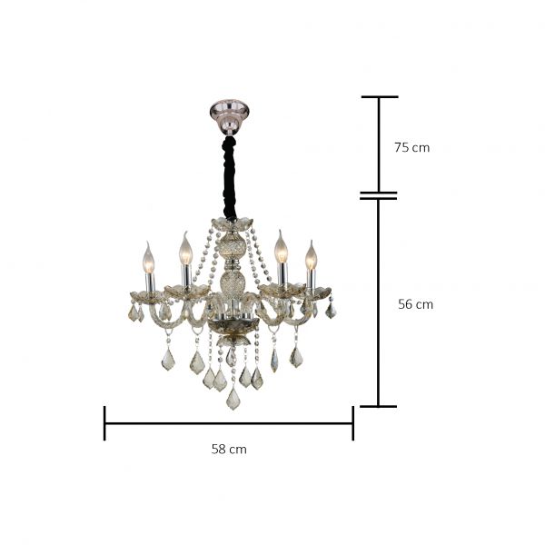 Imagem do produto Hevvy Lustre Maria Theresa Clear SL-9840/H5