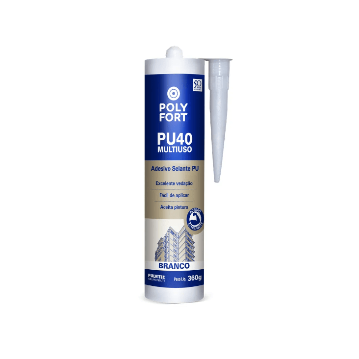 Imagem do produto Polyfort Adesivo Selante PU40 Multiuso Branco 360g