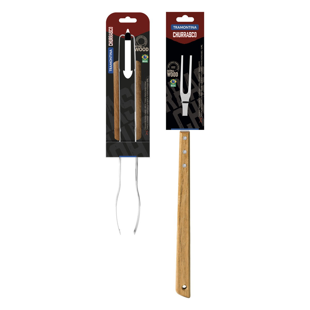 Imagem do produto Tramontina Utensílio para Churrasco com Lâmina em Aço Inox e Cabo de Madeira ou Polipropileno