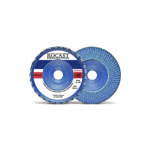Imagem do produto Disco de Lixa Flap Zirconado Amatools Grão 80 - 115x22mm