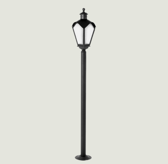 Imagem do produto Iris Lustres Poste de Jardim 82 ARM Colonial Preto 1 Luminária 1,40 m de Altura