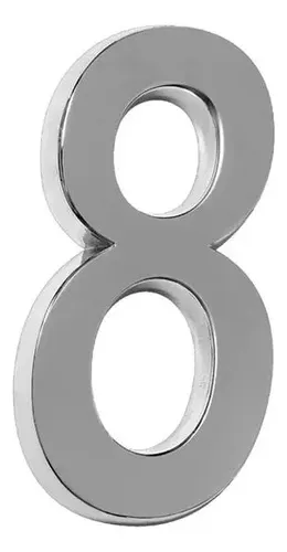 Imagem do produto Araçá Número em Alumínio Naval "8" Médio 15,5cm