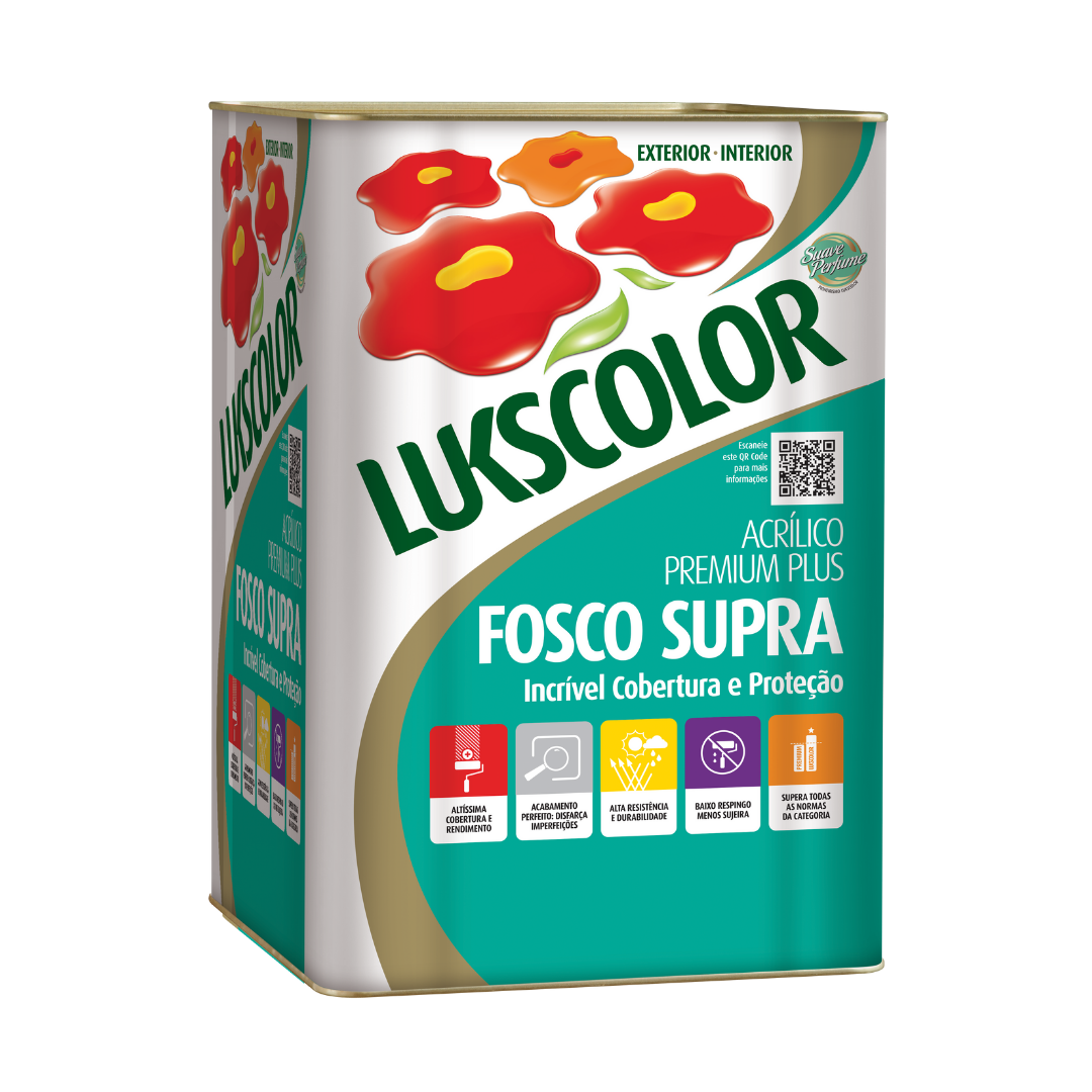Imagem do produto Lukscolor Tinta Acrílica Fosca Premium Supra Metal 18 Litros