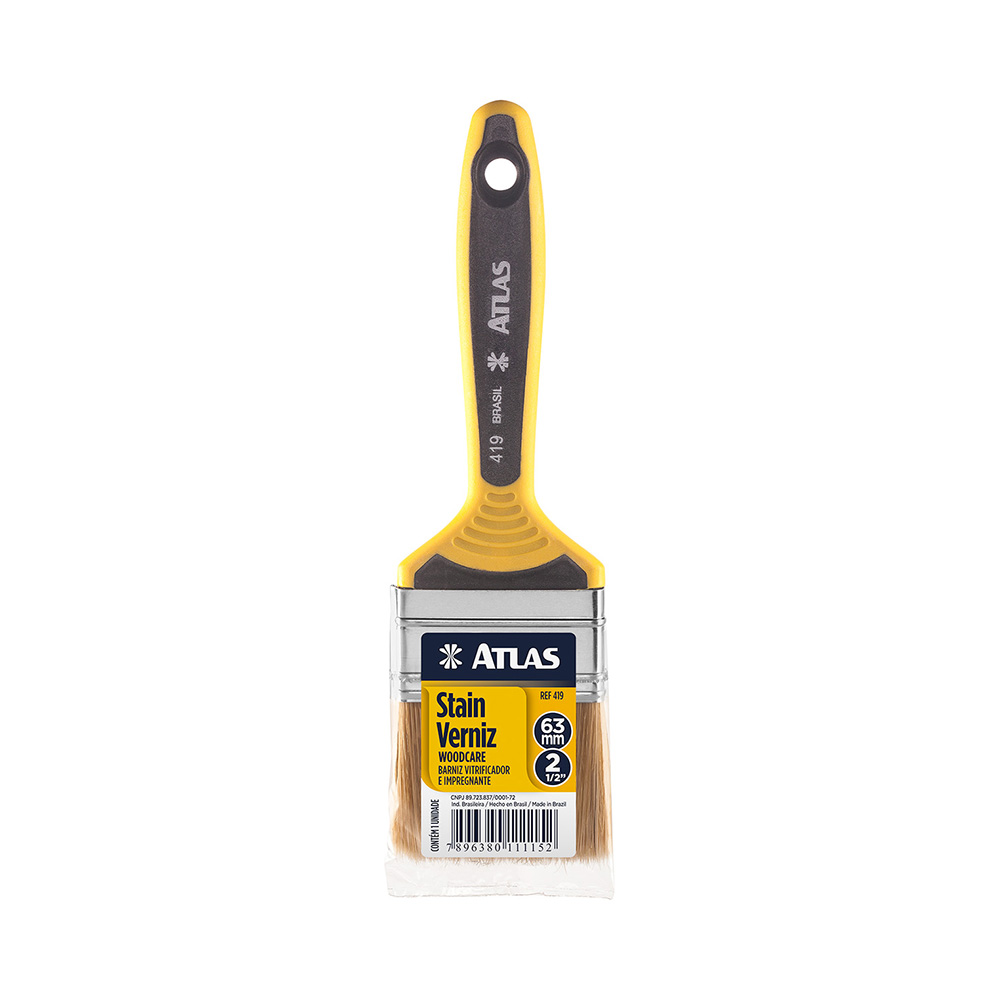 Imagem do produto Atlas Trincha Cabo Amarelo Stain & Verniz 2.1/2''