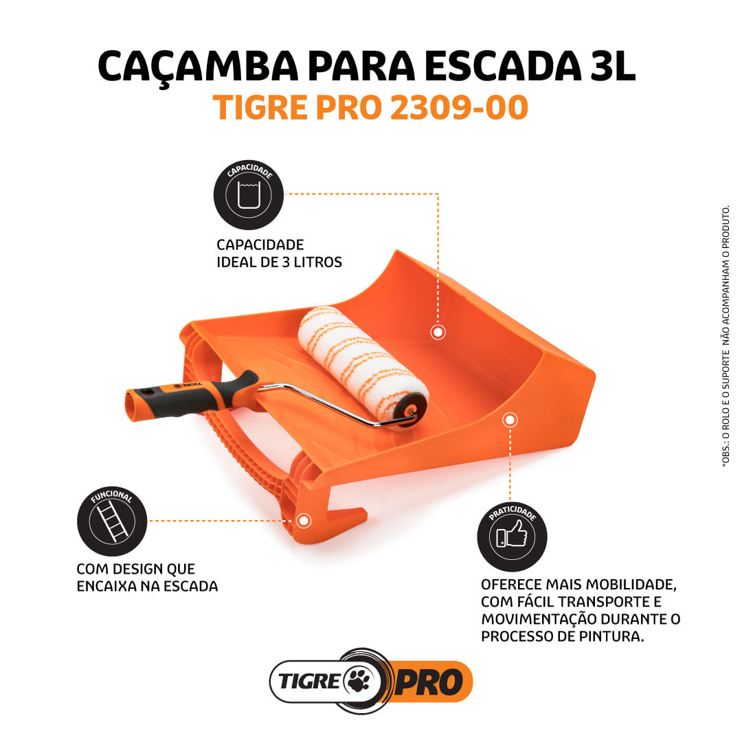 Imagem do produto Tigre Caçamba Pro para Escada 3L 2309-00