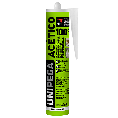 Imagem do produto Silicone Acético 100% Profissional Unipega Branco 280ml