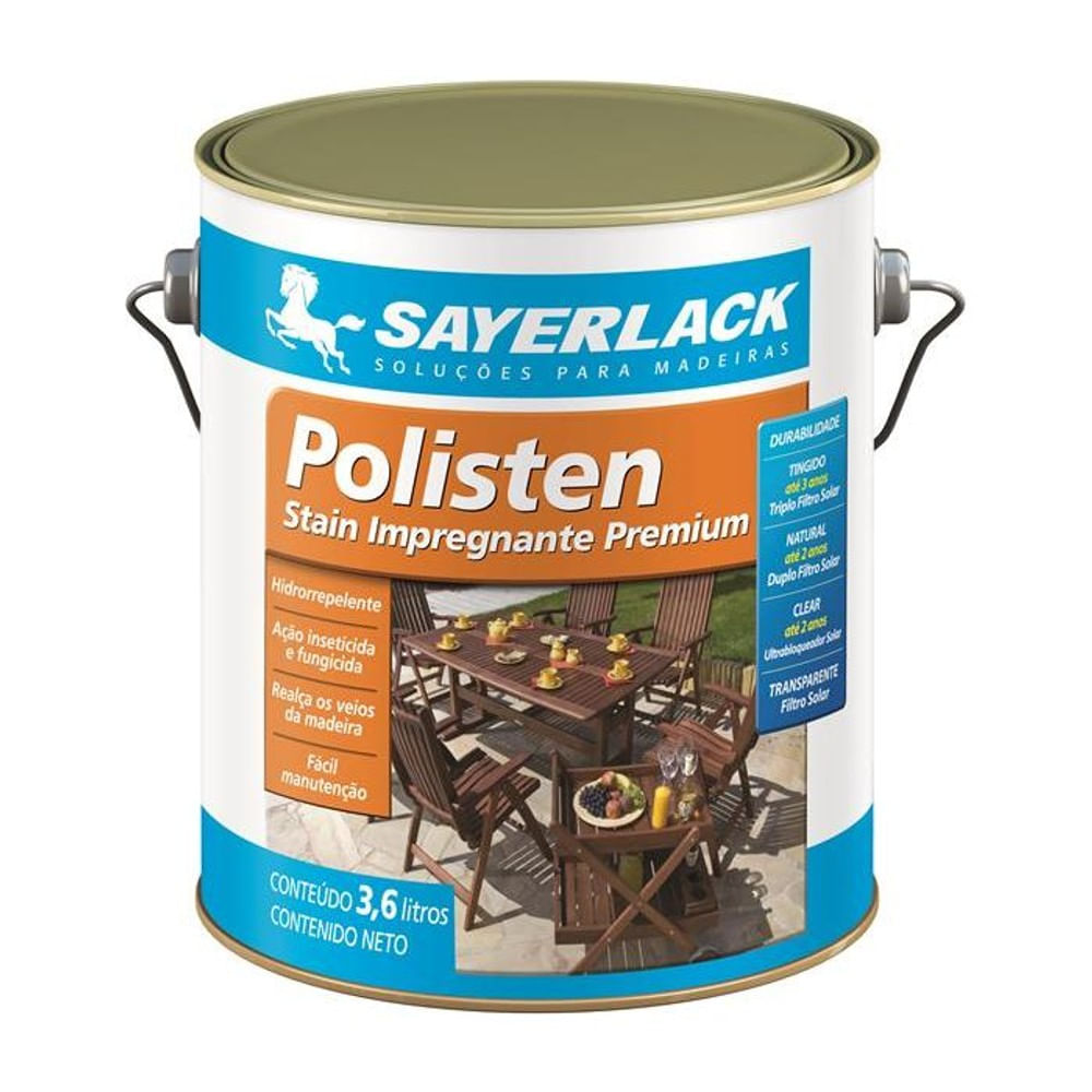 Imagem do produto Sayerlack Verniz Polisten Transparente Galão 3,6 L