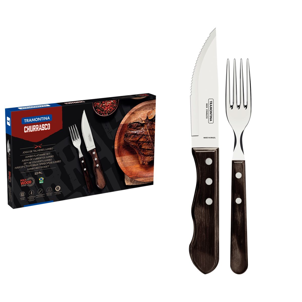 Imagem do produto Tramontina Jogo para Churrasco 12 Peças Polywood