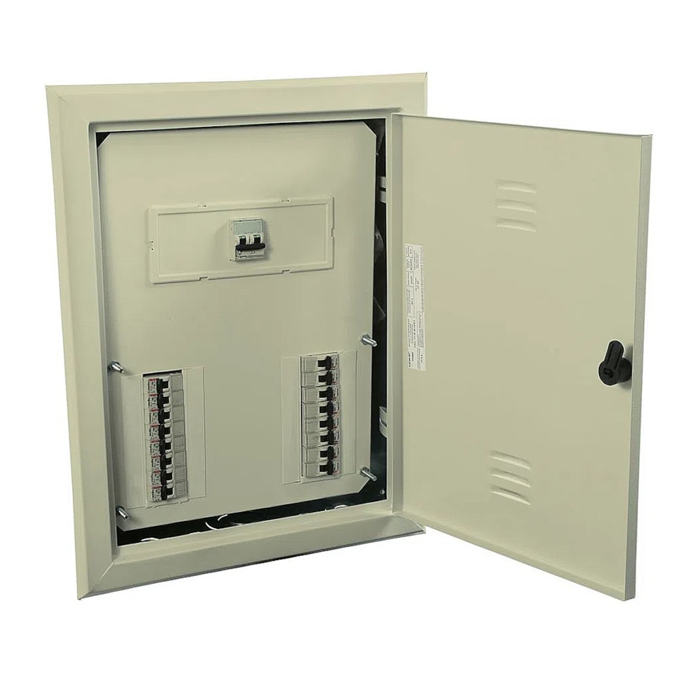 Imagem do produto Pial Cemar Legrand Quadro de Distribuição Universal Metal 16 DIN / 12 NEMA 150A Bege Embutir