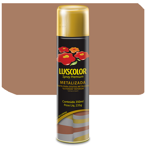 Imagem do produto Lukscolor Tinta Spray Premium Metálica Cobre Uso Interno 350ml