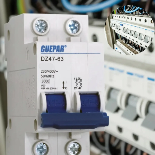 Imagem do produto Disjuntor DIN Bipolar Guepar 63A