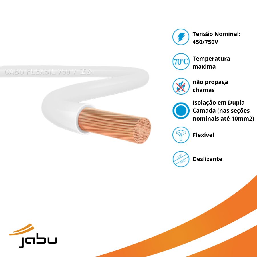 Imagem do produto Sil Rolo de Cabo Flexível 1,00 mm Branco