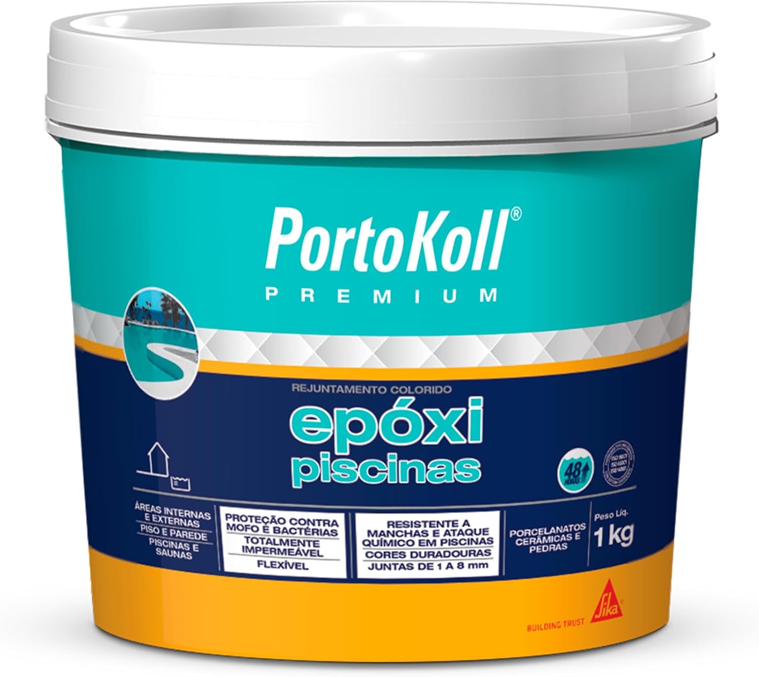 Imagem do produto Portokoll Rejunte Epóxi para Piscina Branco 1kg