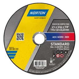 Imagem do produto Disco de Corte Standard 115x22.23mm para Esmerilhadeira NORTON-66252849762