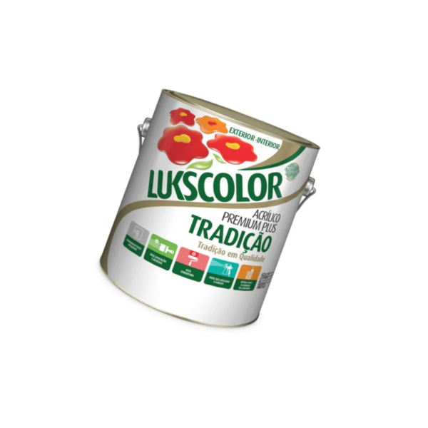 Imagem do produto Lukscolor Tinta Acrílica Látex Tradição Azul Ceu 3,6 Litros