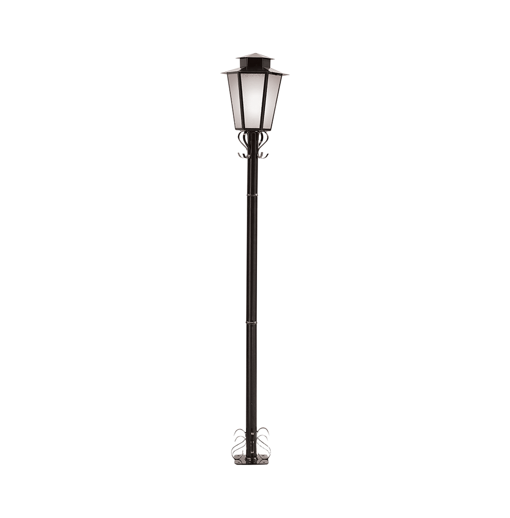 Imagem do produto Poste de Aço Sextavado Colonial Preto Ideal Lustres P-9